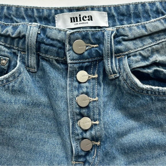 Mica Denim Button Fly Distressed Wide Leg Jeans Women’s 26 (Fits Like 24/25) - Picture 10 of 11